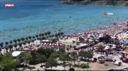 Silivri Halk Plajı Aşırı Sıcaklarda Doldu Taştı