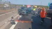Silivri TEM Otoyolu'nda zincirleme kaza: 5 yaralı