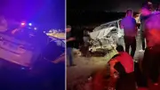 Siverek'te koyun sürüsüne çarpan otomobilde 3 yaralı, 11 hayvan telef oldu
