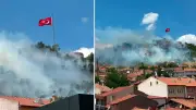 Tarihi Kütahya Kalesi'nde çıkan yangın kontrol altına alındı