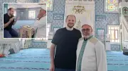 Türk bayraklı nişanın ardından Alman damat Müslüman oldu