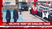 Trump'a Cumhurbaşkanlığı Külliyesi'nde 21 Pare Top Atışlı Tören