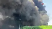 İzmir Menemen'de geri dönüşüm fabrikasında yangın paniği