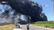 İzmir Menemen'de geri dönüşüm fabrikasında yangın: Söndürme çalışmaları sürüyor