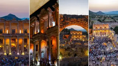 Efes'te gece müzeciliği rekoru: İki ayda 213 bin ziyaretçi