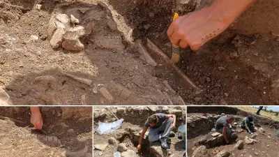 Hattuşa'da 2 bin 300 yıllık yeni mezarlar gün yüzüne çıkarıldı