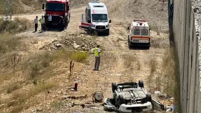 Kastamonu'da 15 metreden düşen otomobilde sürücü öldü, ailesi ağır yaralı