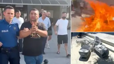 Manavgat'ta belediye önünde ses sistemini yakan işletmeci tutuklandı