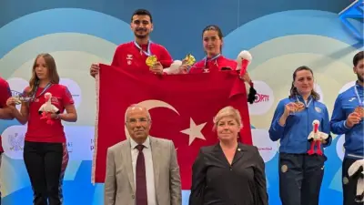 Milli atıcılar Şimal Yılmaz ve Fahrettincan Er, Avrupa şampiyonu oldu