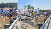 Bursa'da Direksiyon Hakimiyetini Kaybeden Otomobil Bariyere Girdi