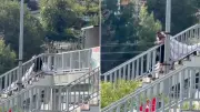 Cumhurbaşkanı Erdoğan'ın pankartına zarar veren Ufuk Ören tutuklandı