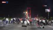 Şehitler Köprüsü Belgesel Çekimi Nedeniyle Gece Trafiğe Kapatıldı