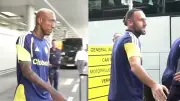Fenerbahçe kafilesi Graz'a geldi: Taraftarlar çiçeklerle karşıladı