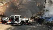Fethiye'de kamyonetten ormana sıçrayan yangın söndürüldü