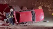 Gaziantep'te feci kaza: Araca yol verdi, 200 metreden uçuruma yuvarlandı!