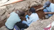 Kötekli'de Altyapı Kazısında Mezar Kalıntıları Bulundu